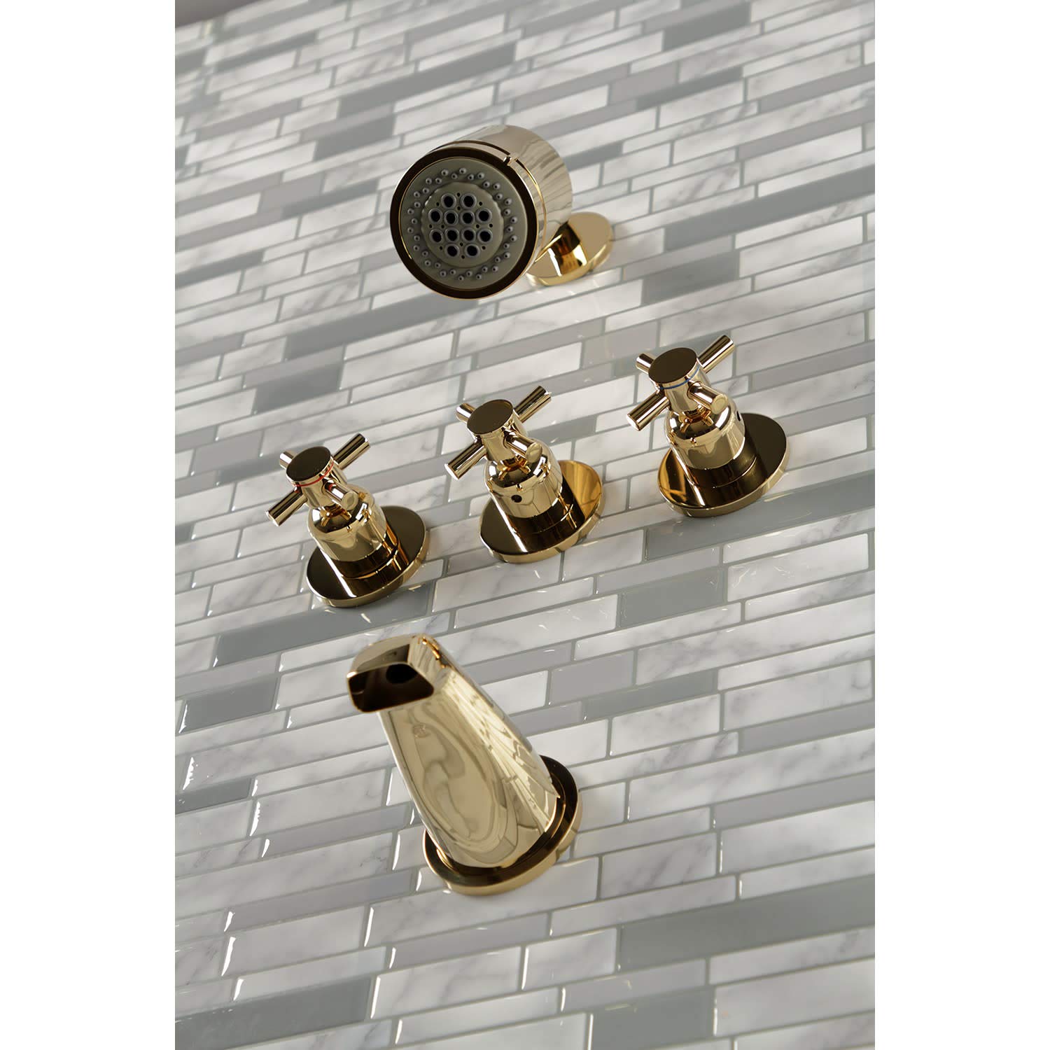 Kingston Brass KBX8136DX Concord Tub and Shower Faucet - Polished Nickel Finish - 7.13 x 10.56 x 5.13 Inches - Perfect for Bathroom Renovation and Modern Home Decor
