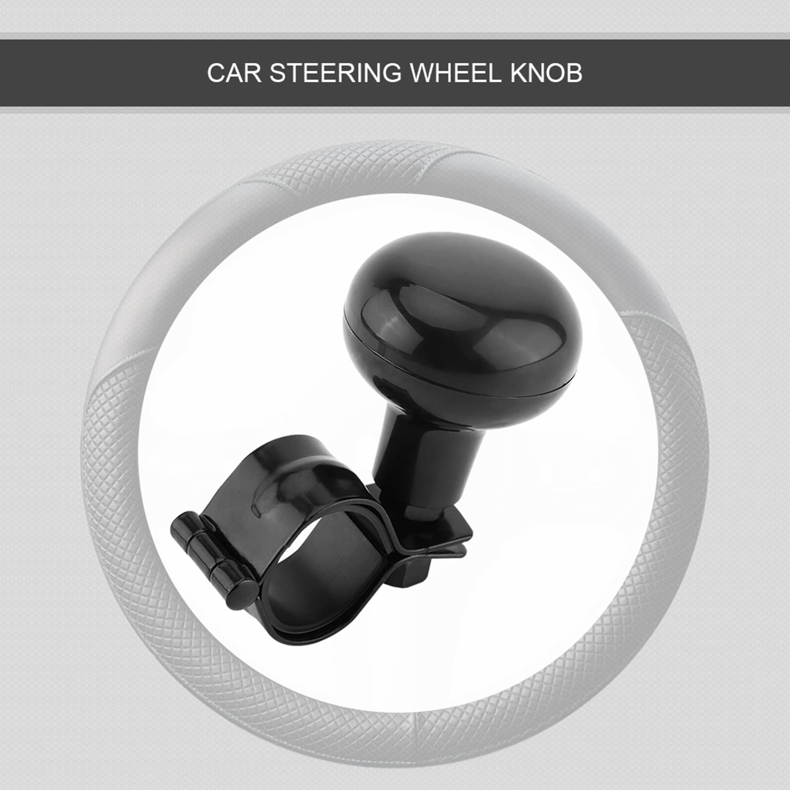 Universal Steering Wheel Knob Spinner - Heavy Duty Black Spinner for Cars, Trucks & Boats | Easy Steering Control for Off-Roading, Towing & Marine Use