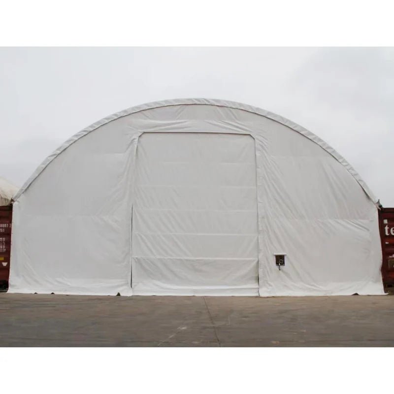 40x40x15 FT Heavy Duty Double Truss Fabric Storage Shelter - Durable Container Building Cover for Warehousing, Equipment Protection & Outdoor Storage