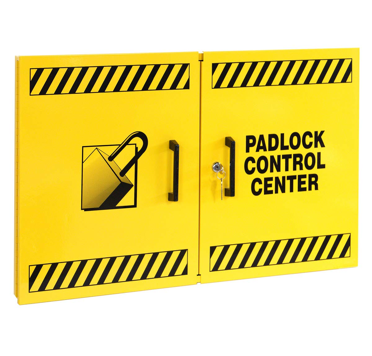 Lockout Tagout Kit - Double Wide Yellow Padlock Control Center for Safe Storage | OSHA Compliant Safety Equipment for Workplace & Industrial Use