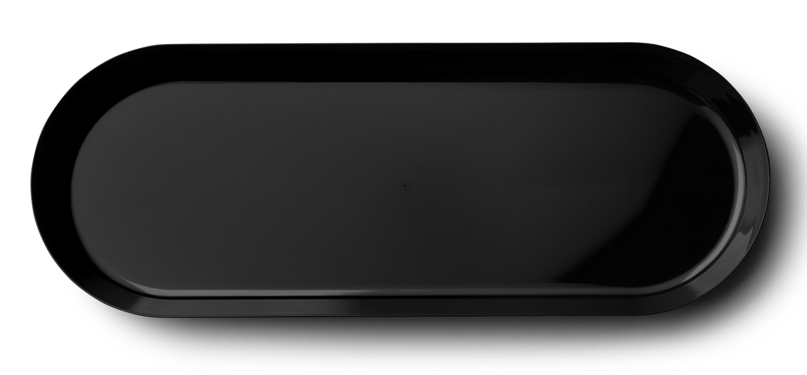 Classic Black Oval Serving Platter Set of 2 - Elegant Appetizer Tray for Dinner Parties, Cheese Boards & Entertaining Guests