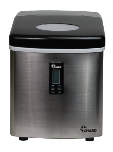 CHARD IM-12SS Commercial Ice Maker Machine with LCD Display - 26 lbs. Daily Output, Stainless Steel Construction - Perfect for Restaurants, Bars, and Home Kitchens