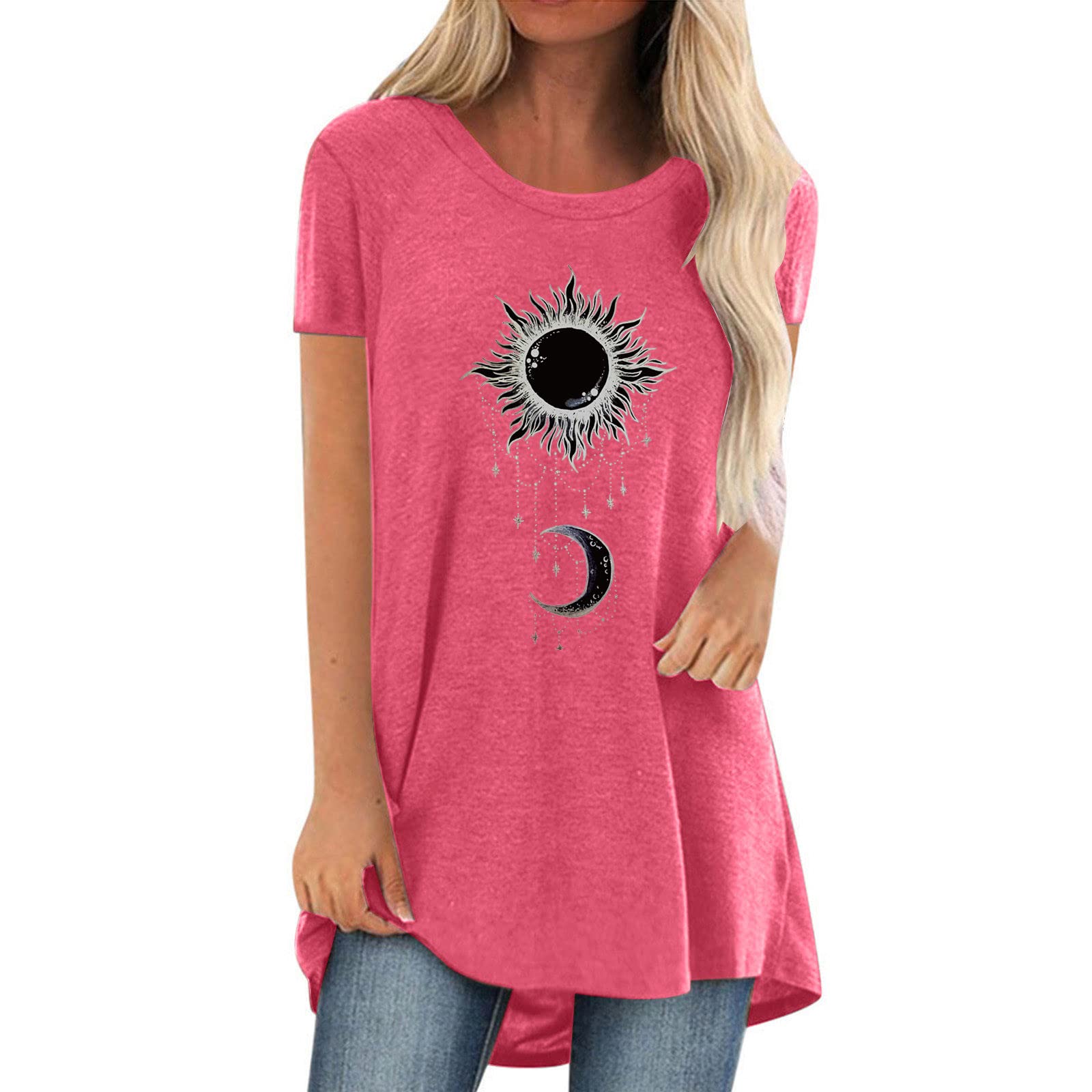 Trendy Women's Casual Tops - Cute Summer Short Sleeve Blouse for Outings & Daily Wear