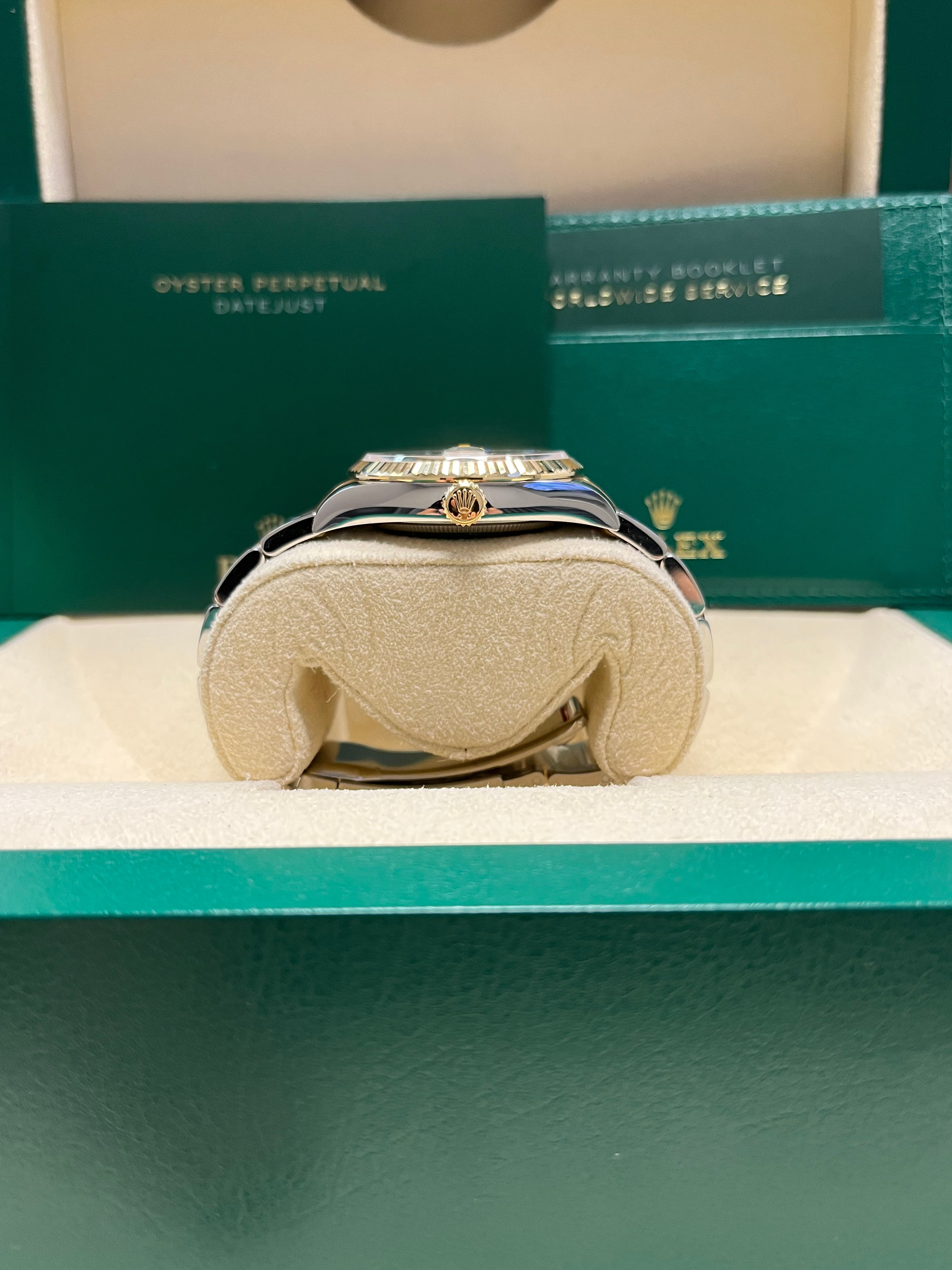 Rolex Datejust 36 Men's Watch - 18K Yellow Gold & Stainless Steel, Golden Fluted Motif Dial, Domed Bezel, Oyster Bracelet (Ref. 126233) | Luxury Dress Watch for Business, Weddings & Special Occasions