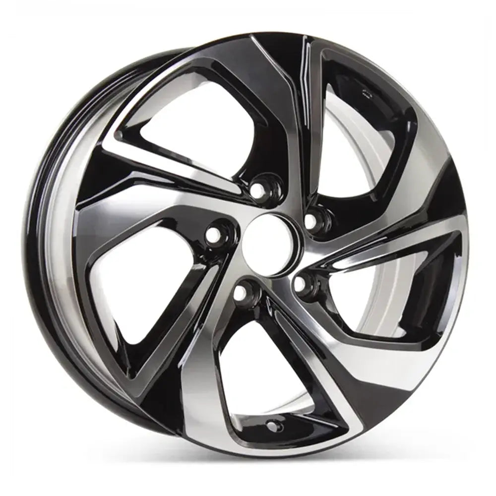 16 Inch Honda Accord Wheel Replacement 2016 2017 - Machined Black Replica Rim 64078 42700T2AL62 - Perfect for Car Upgrades & Customization