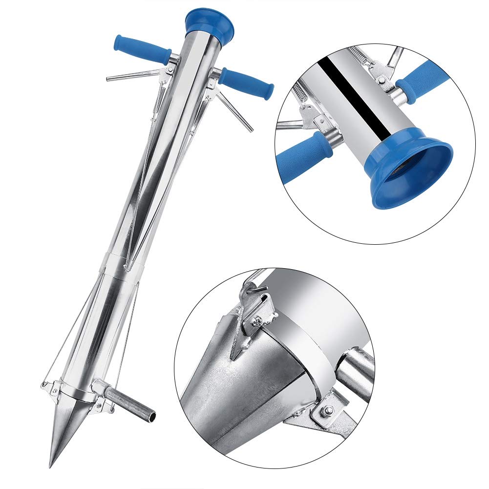 Durable Double-Handle Seedling Transplanter Tool - Manual Hand-Held Seed Planter for Vegetables & Fruits - Perfect for Greenhouse, Garden & Farm Planting