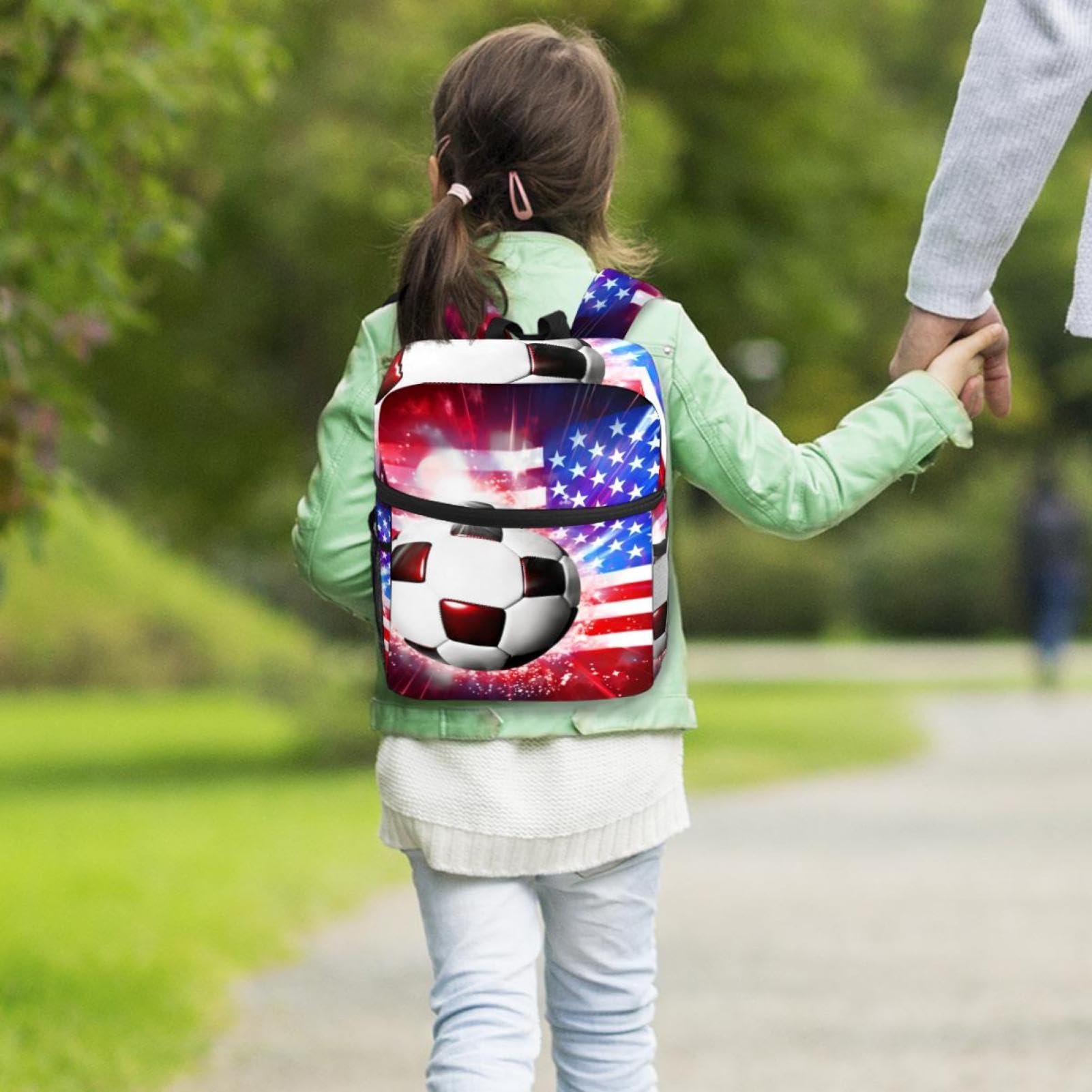 Best Travel Backpacks for Women & Men - Durable American Flag Football Backpack for Hiking, College & Work Commute