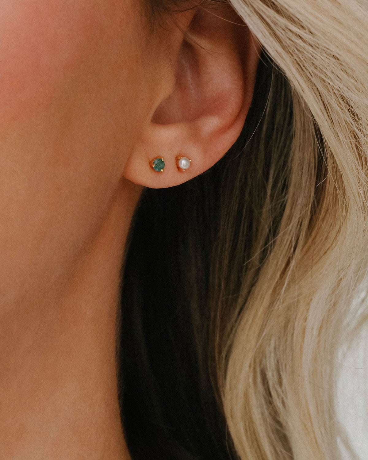 14K Gold Pearl Birthstone Stud Earrings for Women - Elegant & Hypoallergenic Jewelry for Everyday Wear, Gifts & Special Occasions