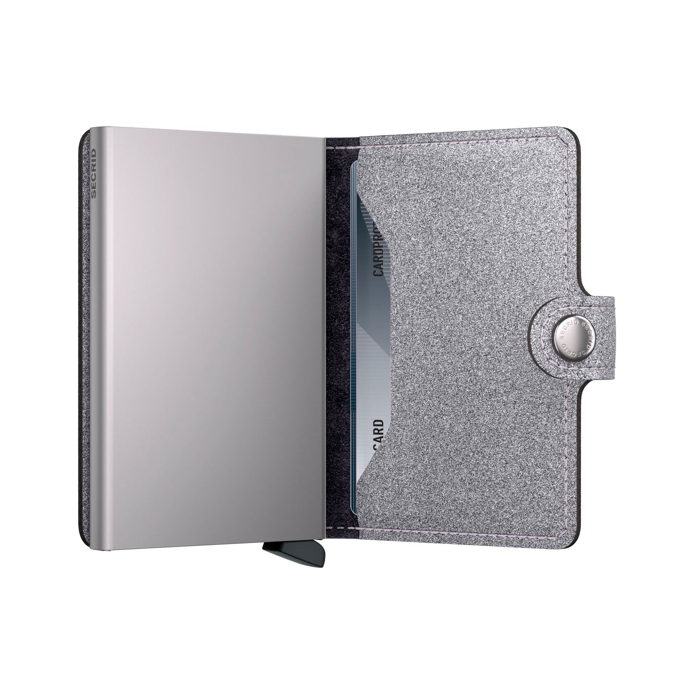 SECRID Miniwallet Glitter Silver RFID Blocking Wallet - Christmas Limited Edition Gift for Women | Compact Card Holder for Everyday Use, Travel & Shopping