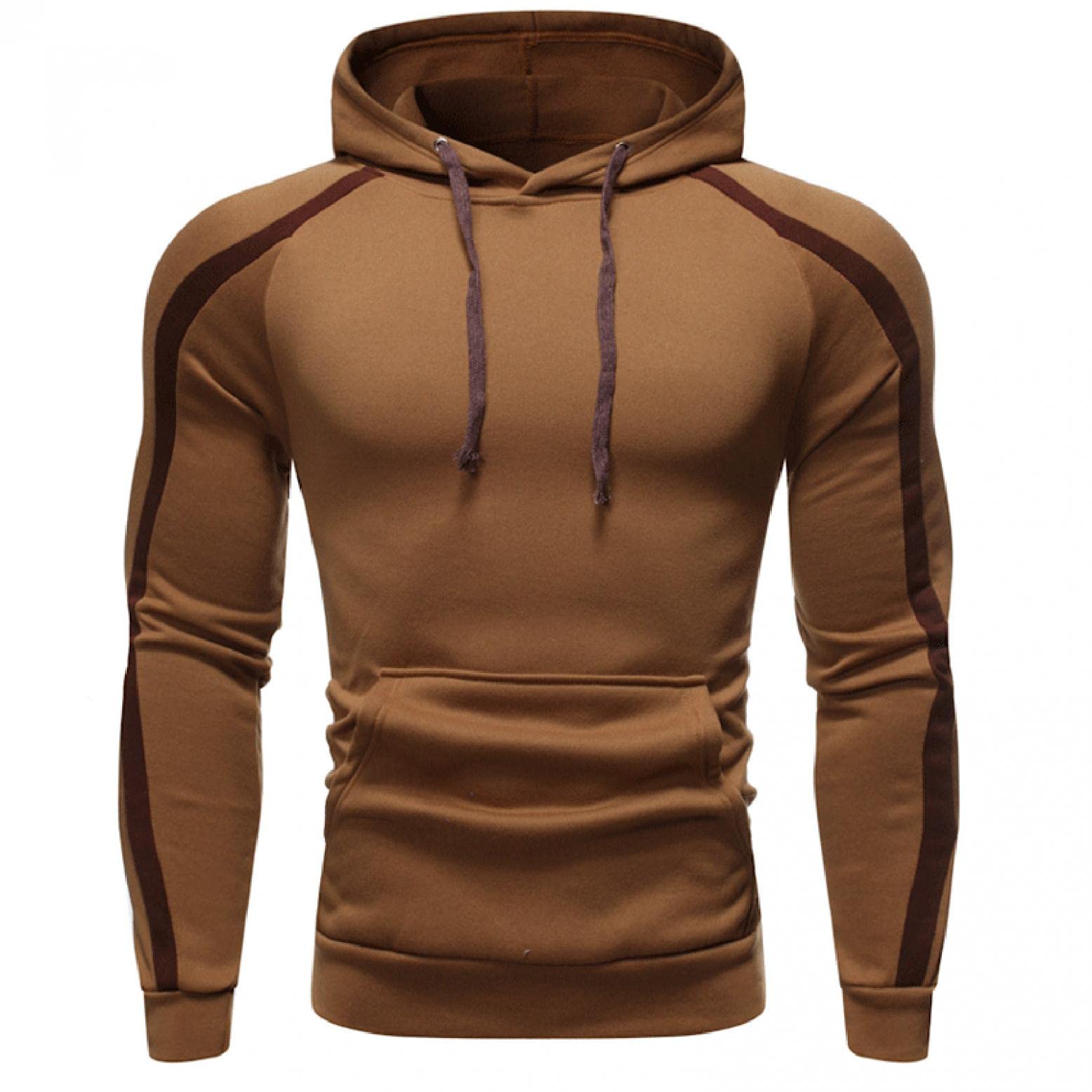 Men's Athletic Hooded Pullover Sweatshirt - Long Sleeve Casual Hoodie with Drawstring & Pocket for Gym, Running, and Outdoor Activities