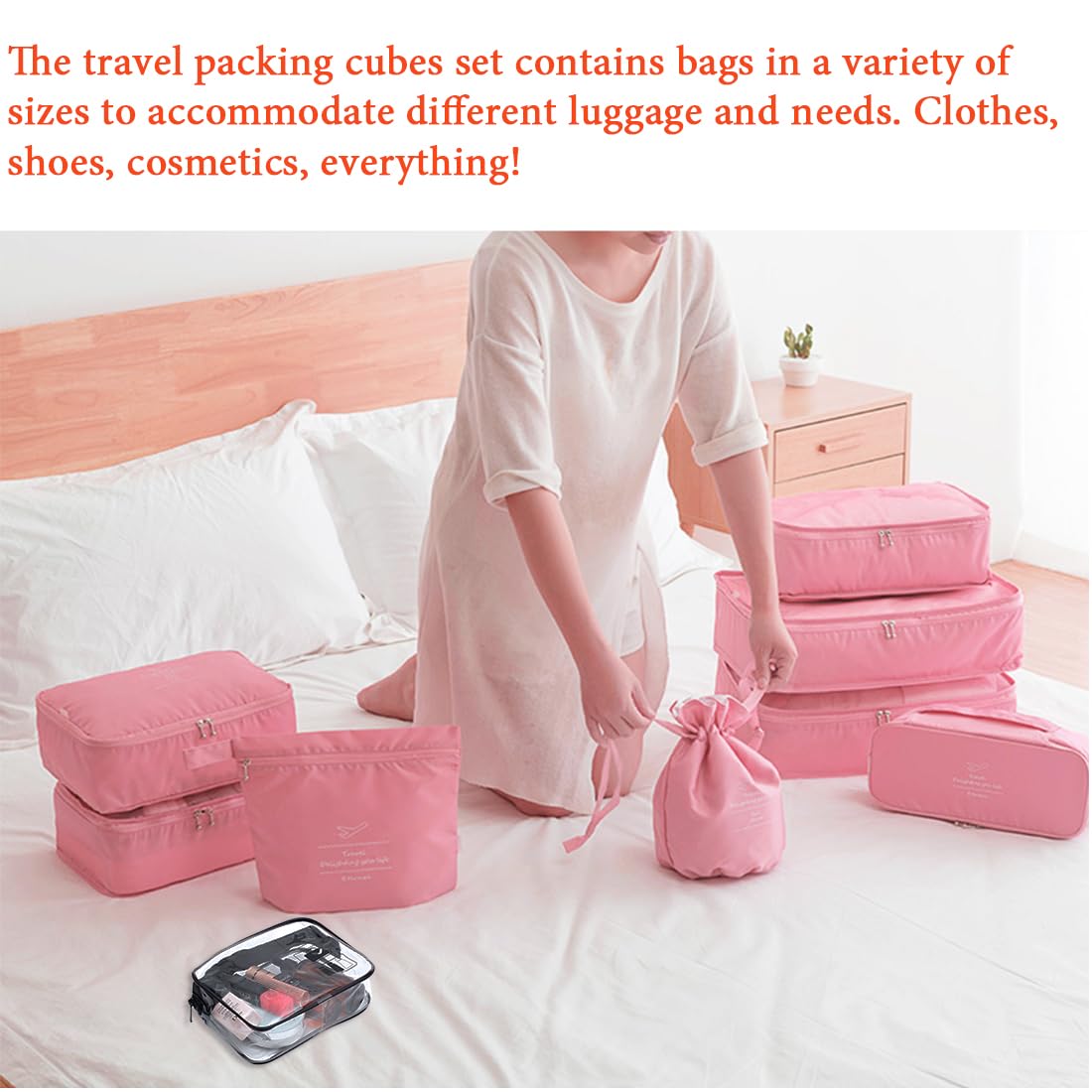 9-Piece Packing Cubes Set for Travel - Lightweight Luggage Organizer Bags for Carry-On Suitcases | Perfect for Business Trips, Vacations & Weekend Getaways