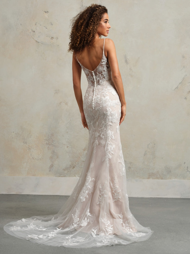 Rebecca Ingram Nicolette Wedding Dress – Elegant Lace Bridal Gown for Church Ceremonies & Romantic Beach Weddings