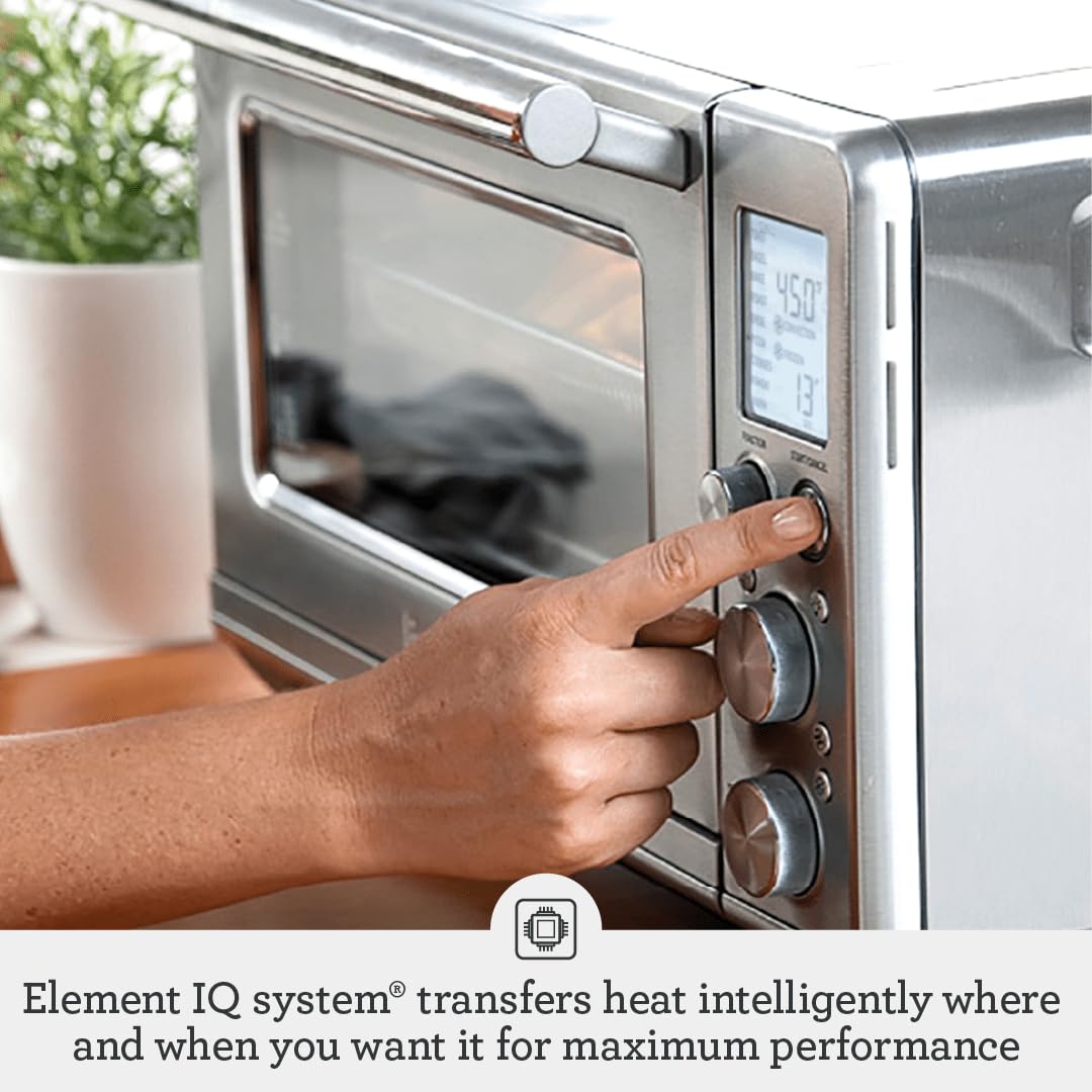 Breville BOV800XL Smart Oven Countertop Convection Toaster Oven - Brushed Stainless Steel - Perfect for Baking, Roasting & Broiling in Small Kitchens