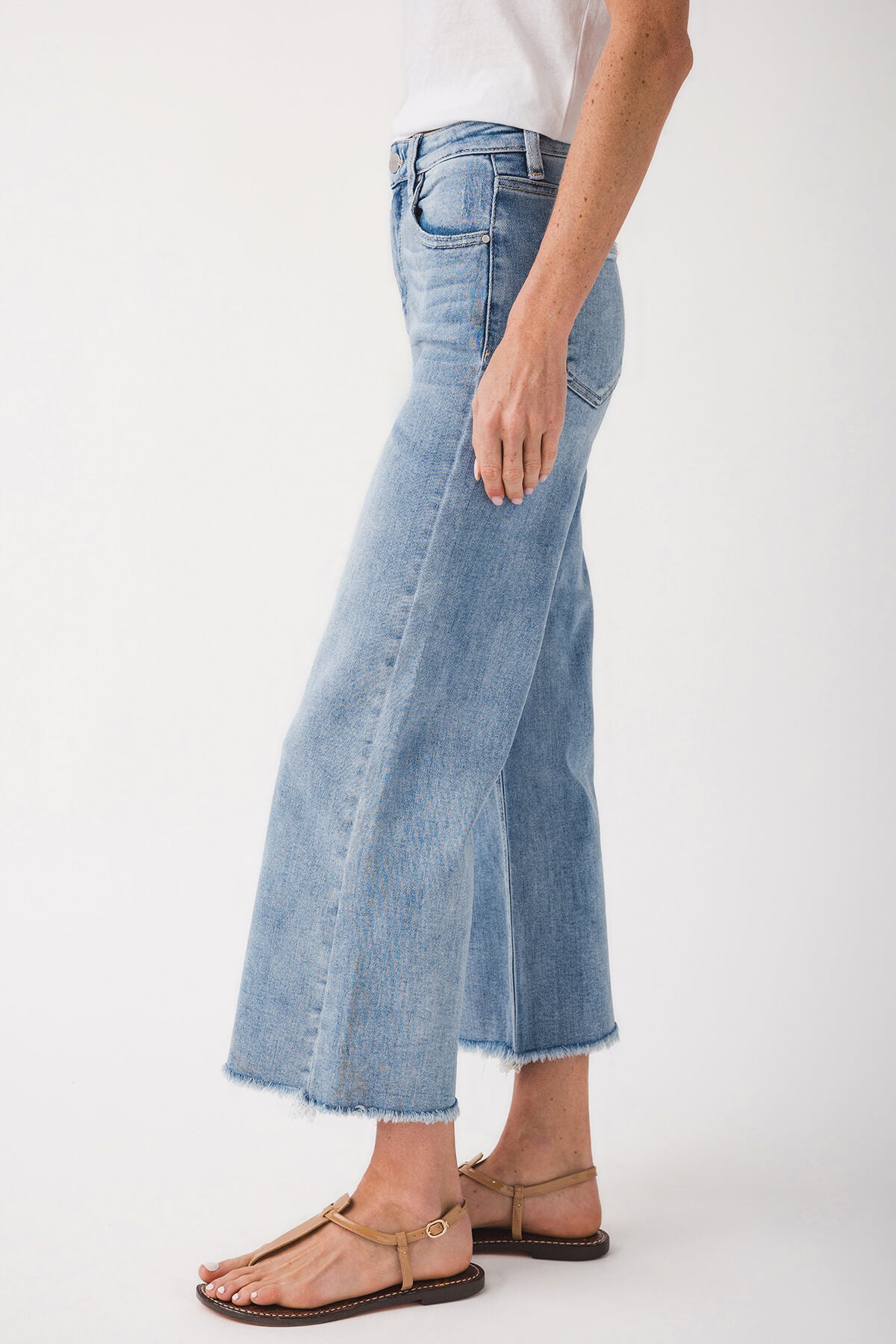 Risen Lighter Days Cropped Jeans for Women - High Waist Distressed Denim Shorts | Perfect for Summer Outfits, Beach Vacations & Casual Wear
