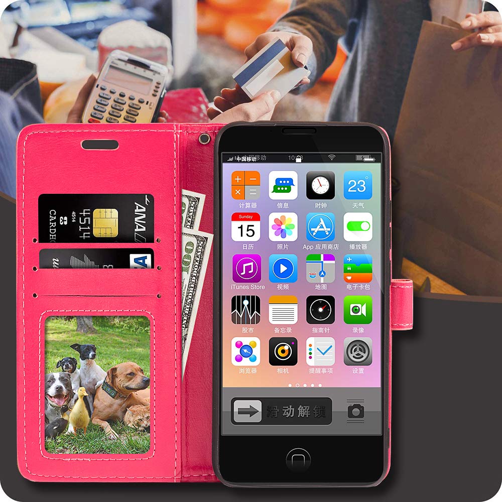 Premium PU Leather Magnetic Flip Wallet Case with Card Holder & Kickstand for Razer Phone 2 - Rose Gold | Slim Protective Cover for Daily Use, Travel & Business Meetings