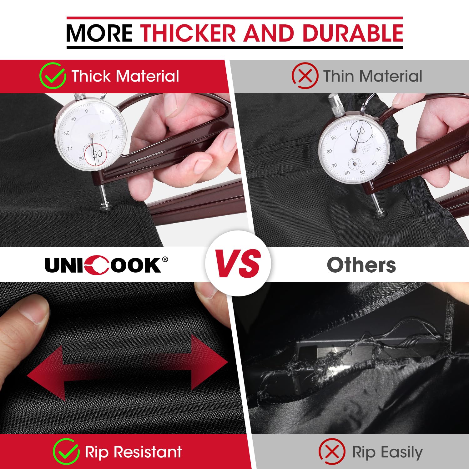 Unicook Heavy Duty Waterproof BBQ Grill Cover for Blackstone 22 & 17 Inch Griddles with Hood & Stand - Sealed Seam Outdoor Cooking Protection - Perfect for Backyard Grilling, Camping & Tailgating Parties
