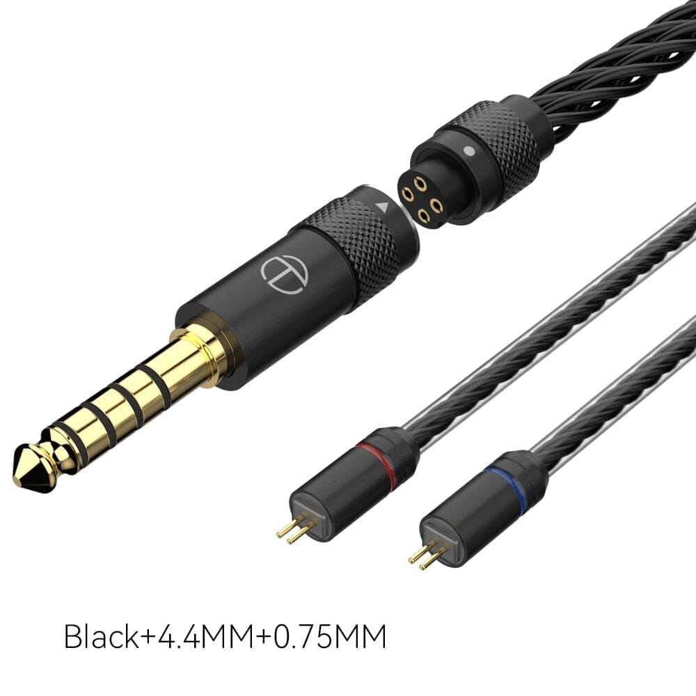 TRN T2 Pro 16 Core HiFi In-Ear Earphones with Silver Plated Cable (0.75mm/0.78mm MMCX/2Pin Connector) - 2.5mm/3.5mm/4.4mm Audio Jack Options for Audiophiles, Music Lovers & Gaming Enthusiasts