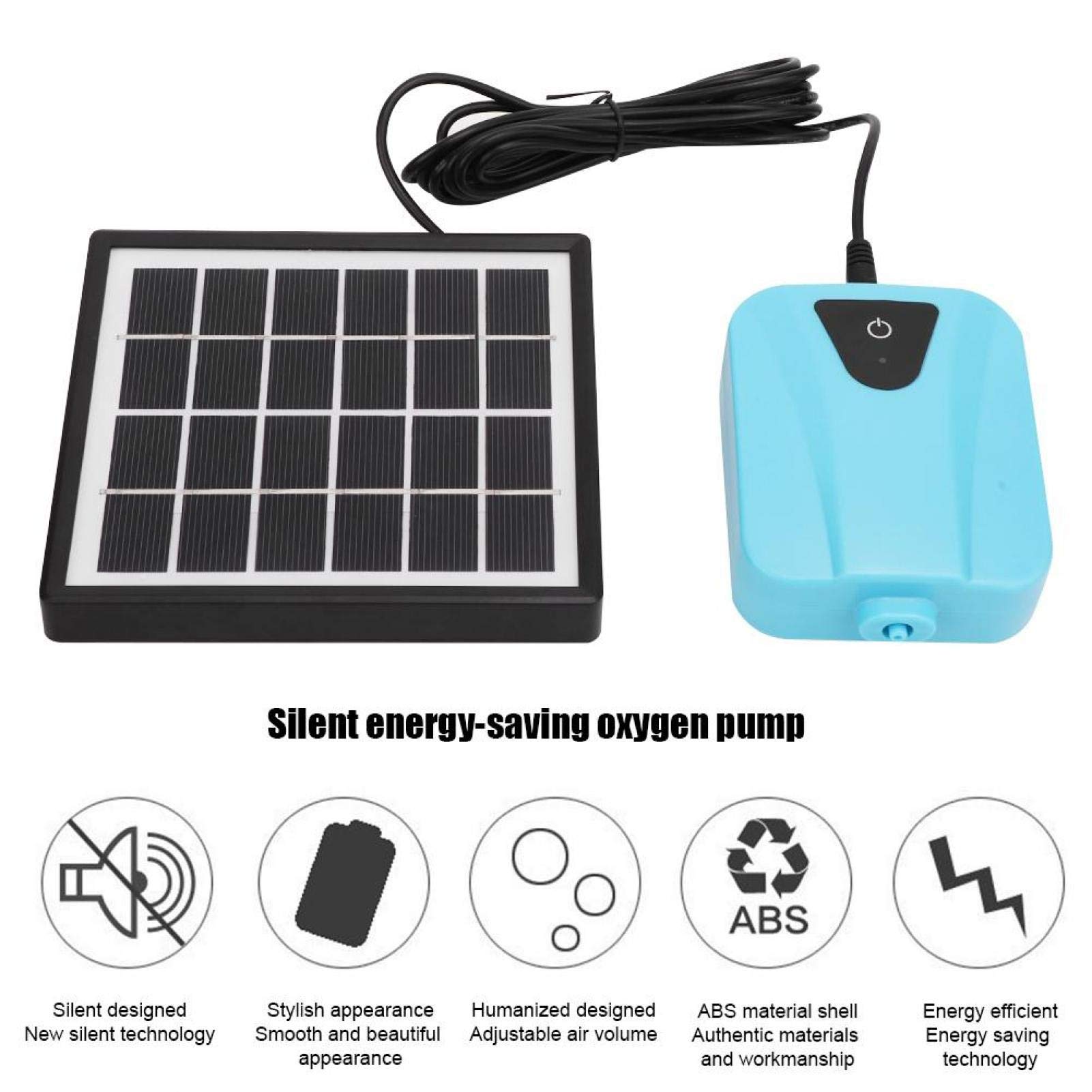 Solar Powered Air Pump for Aquariums - AP003 Dual-Use AC/DC Oxygen Aerator with Solar Panel | Perfect for Fish Tanks, Ponds & Hydroponics Systems