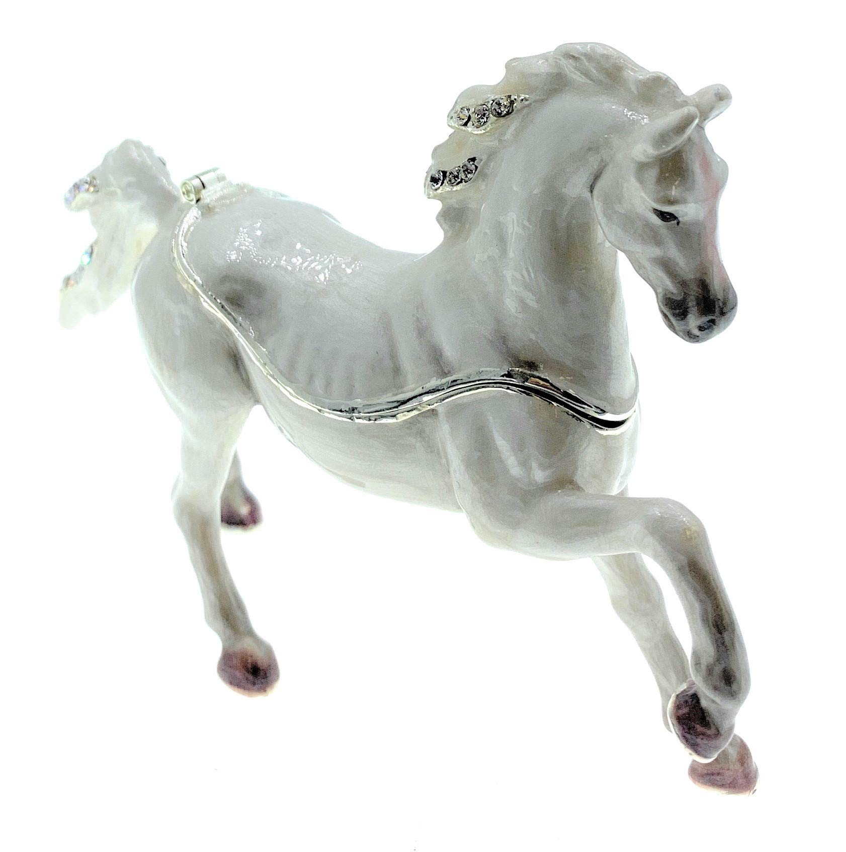 Arabian Horse Crystal Trinket Box - 4.25