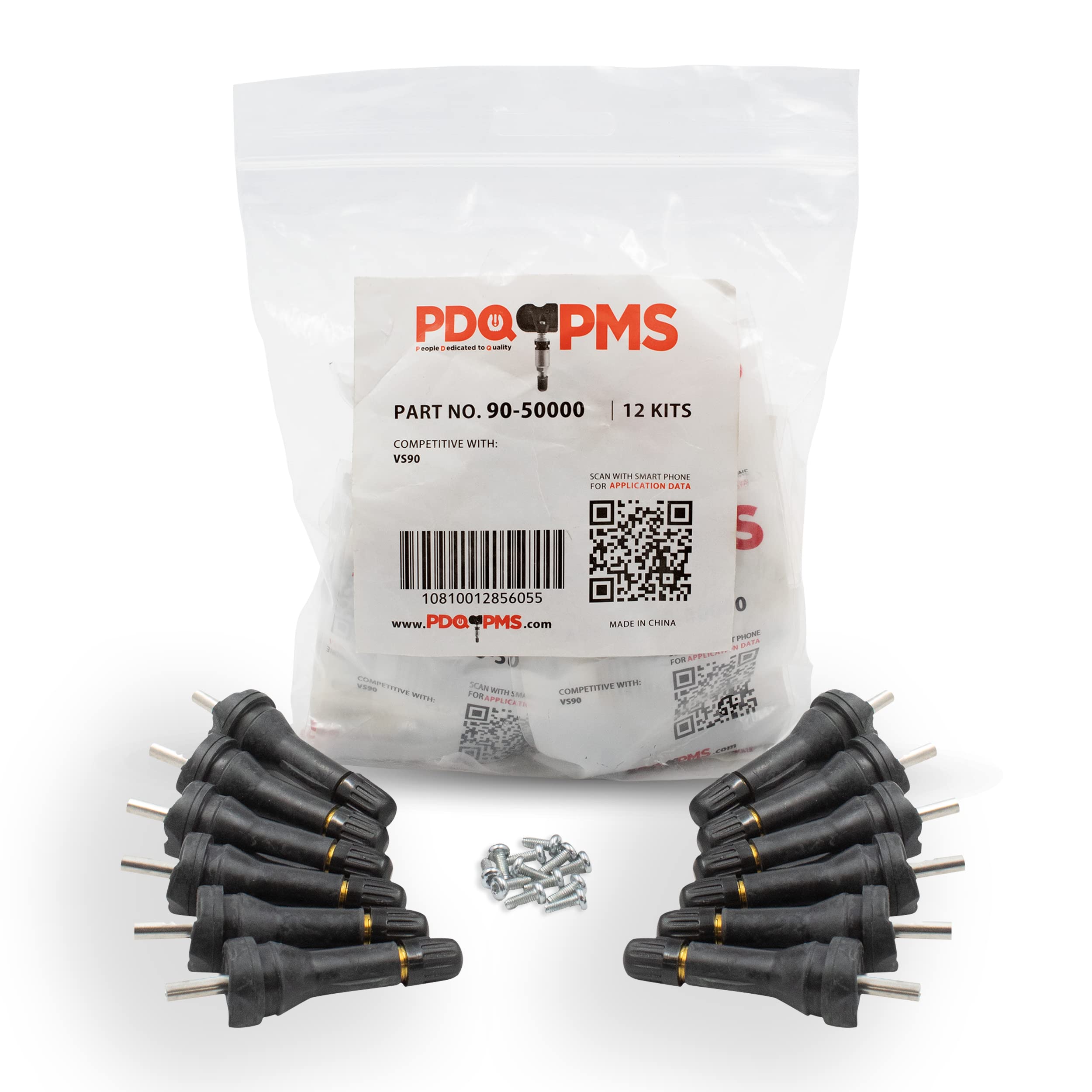 PDQ TPMS Sensor Kit 12PC - Fits Alfa Romeo, Chrysler, Dodge, Jeep - for Tire Maintenance & Repair