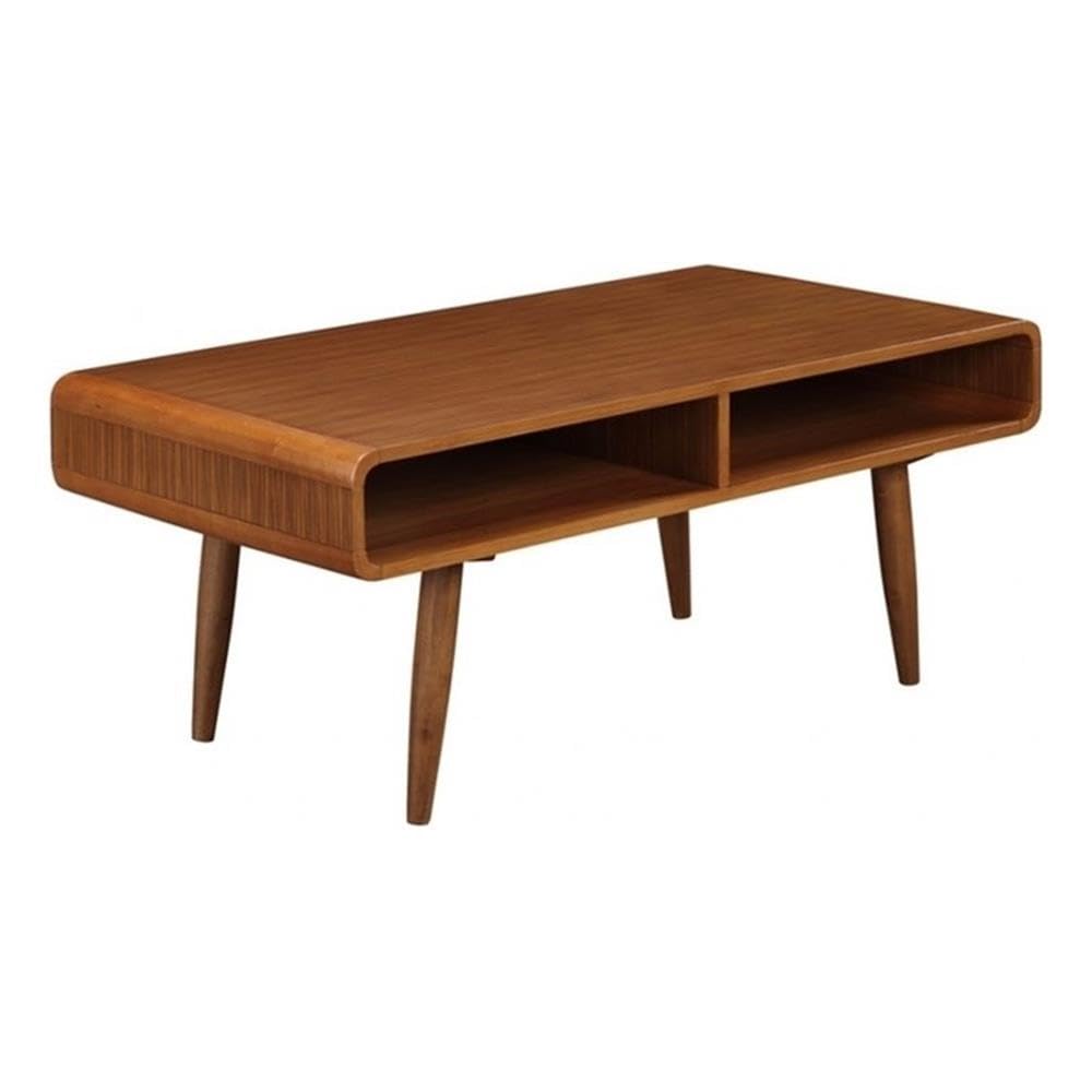 Boraam Zebra Series Halmstad Walnut Coffee Table - Modern Living Room Furniture for Home Decor & Entertaining