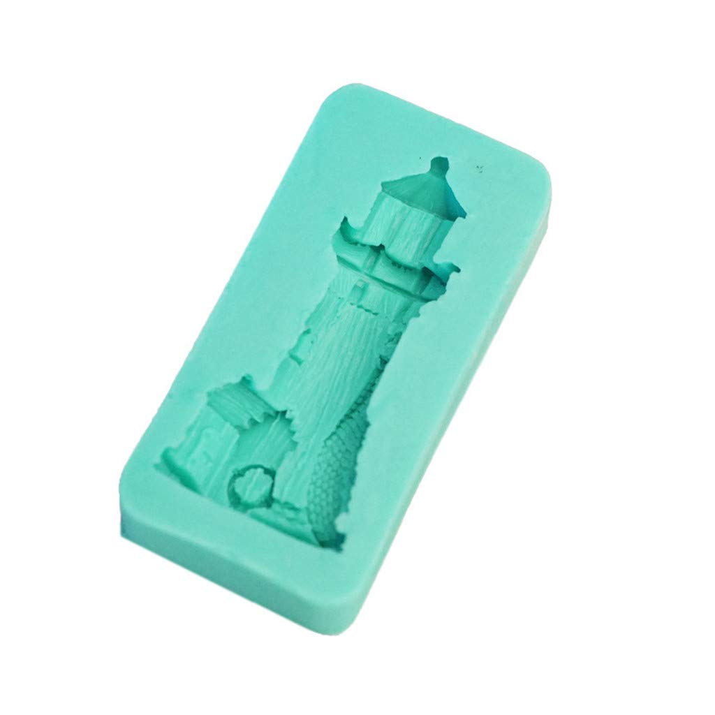 3D Lighthouse Silicone Casting Molds for DIY Candles, Fondant Cakes, Chocolate & Muffins - Clear Baking Mold for Sugarcraft, Dough Decorating & Kitchen Baking - Perfect for Home Baking, Party Treats & Holiday Decorations