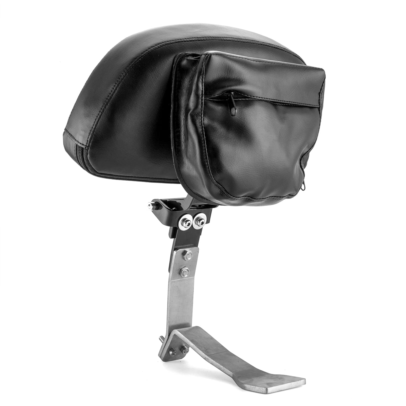 Dasen Adjustable Driver Backrest with Storage Pouch for Can Am Spyder RT RT-S RT Limited Models (2010-2019) - Ergonomic Motorcycle Seat Support for Long Rides & Road Trips