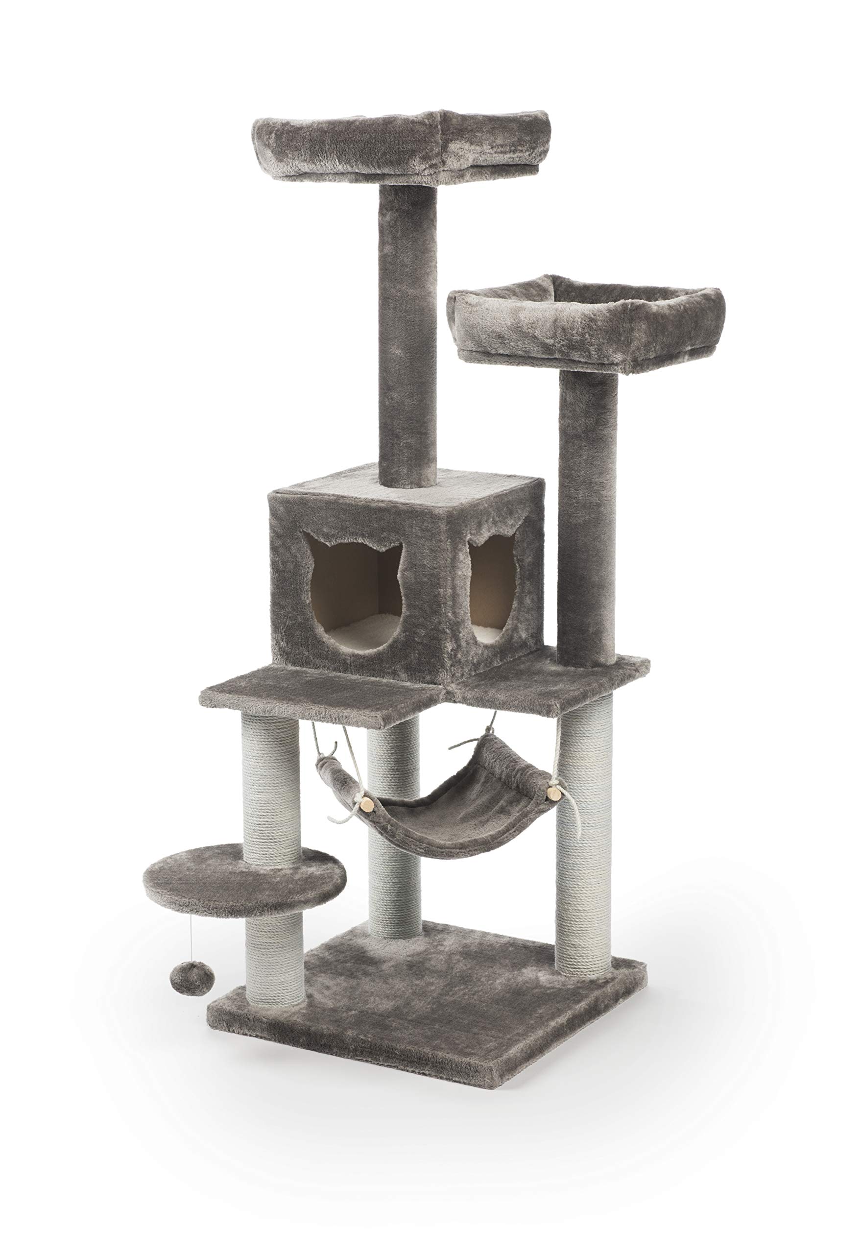 Prevue Pet Products Kitty Power Paws Party Tower Cat Tree Furniture - Multi-Level Playhouse for Kittens & Cats with Scratching Posts, Perches & Hideouts - Perfect for Indoor Play, Exercise & Climbing