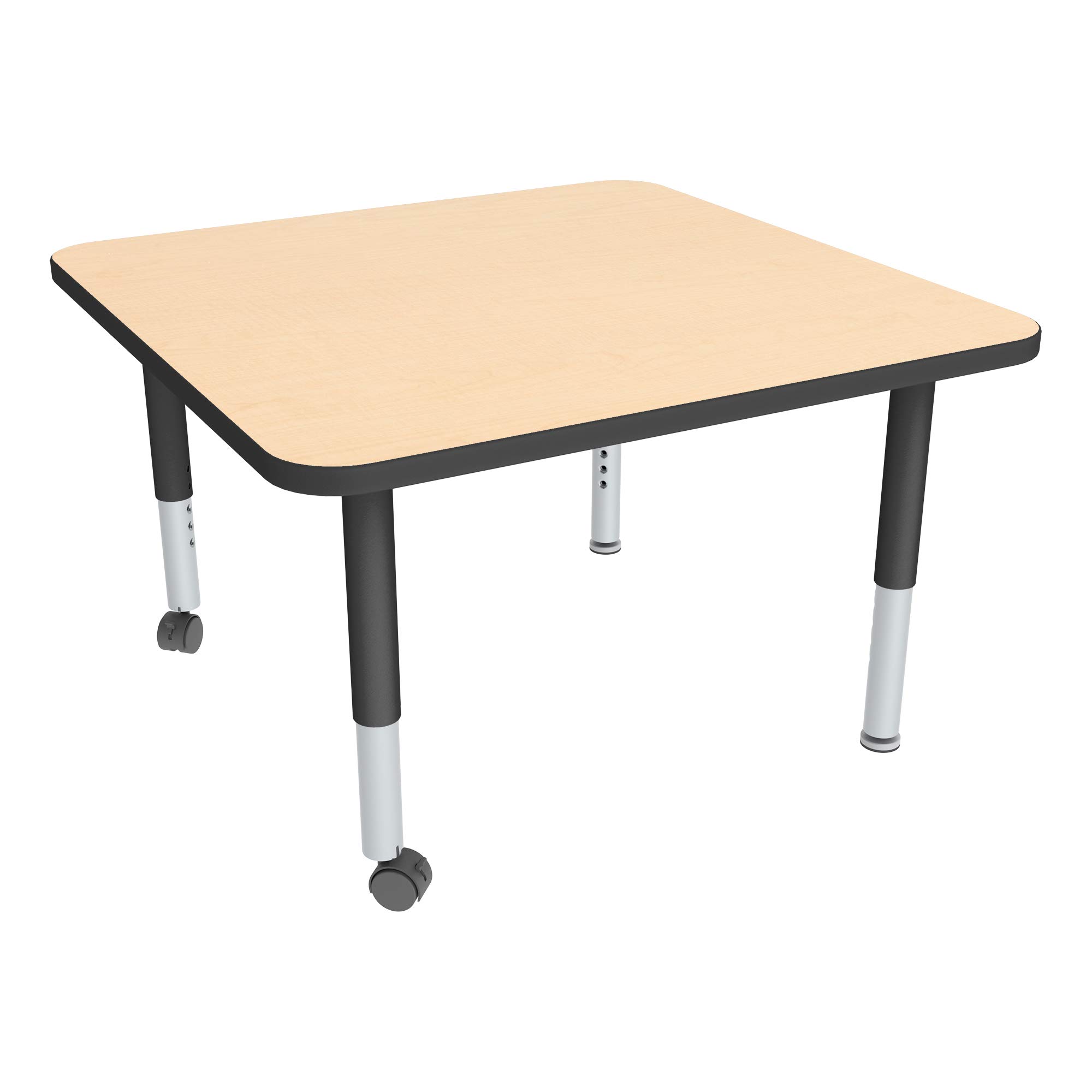 Adjustable Height Preschool Activity Table with Casters - 36