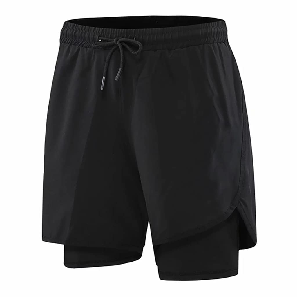 Men's 2-in-1 Quick Dry Gym Shorts - Breathable Workout Basketball Football Running Jogging Shorts for Men | Perfect for Training, Sports & Outdoor Activities (Color: Blue, Size: Small)