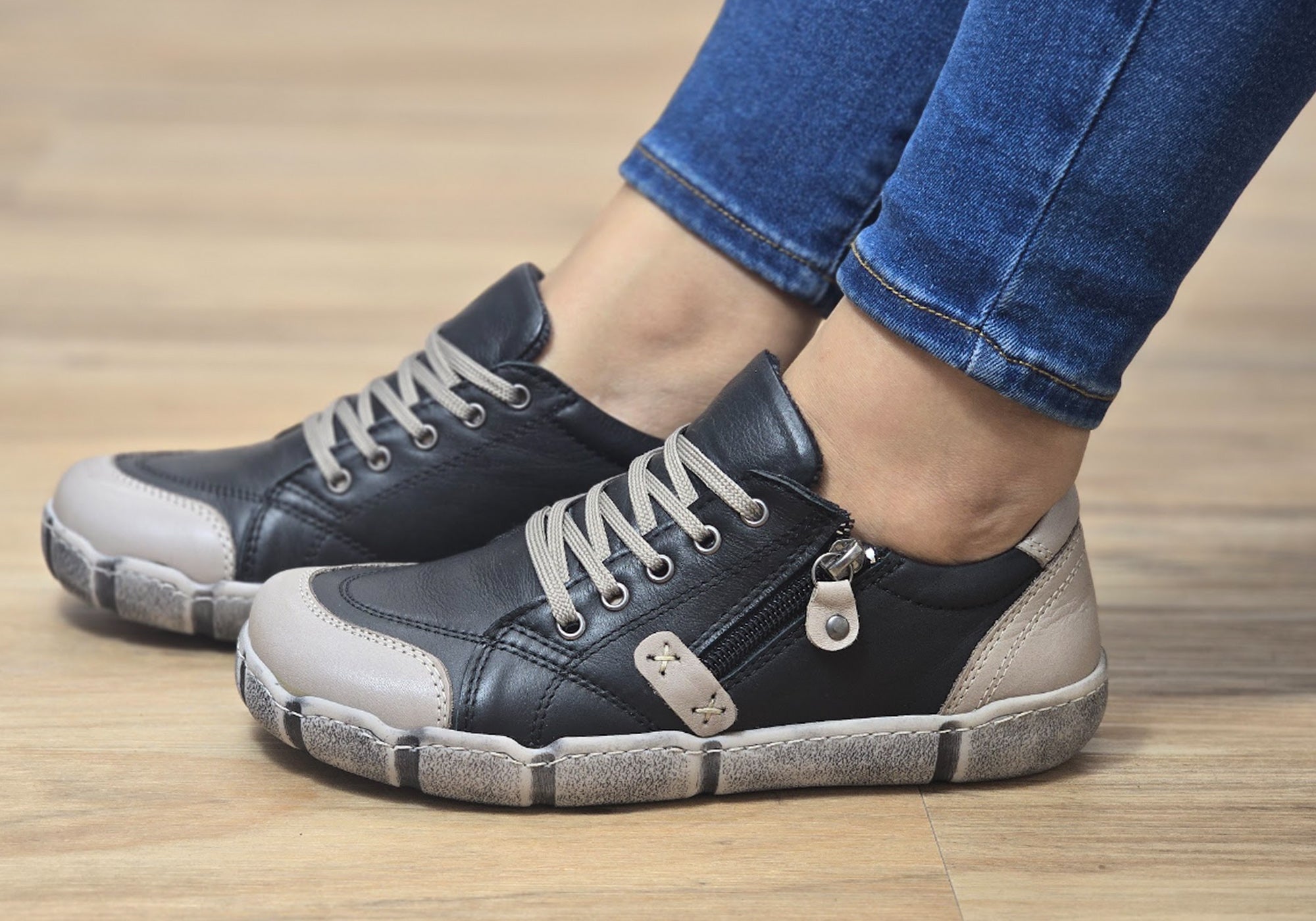 Orizonte Rusden Women's Comfortable Leather European Shoes - Stylish & Supportive for Work, Walking & Casual Outings