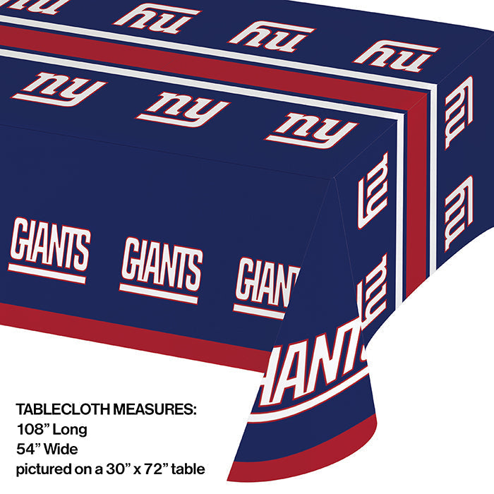 12-Piece Bulk New York Giants Table Covers - Waterproof NFL Team Party Decorations for Game Day, Tailgating & Sports Events