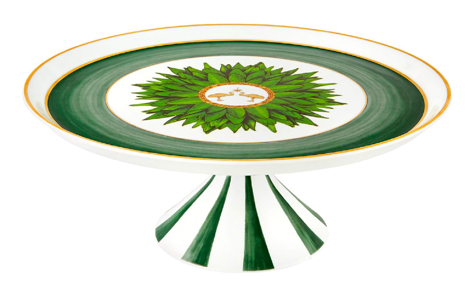 Vista Alegre Amazonia 11.1 Inch Large Cake Stand - Elegant Ceramic Dessert Plate for Wedding, Birthday Party & Afternoon Tea Display
