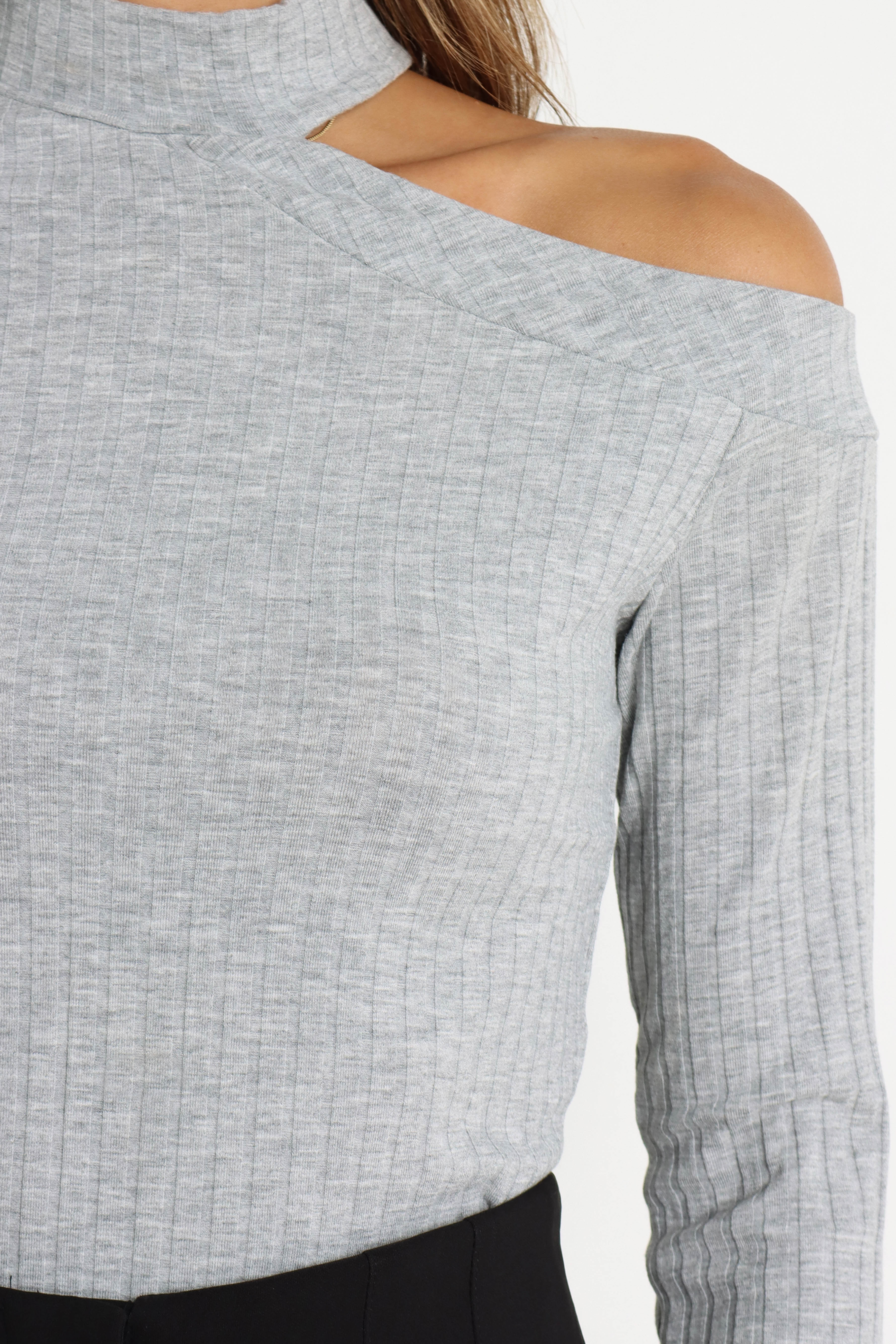 Premium Dower Top in Grey - Soft & Stylish Women's Blouse for Casual Wear & Office Outfits