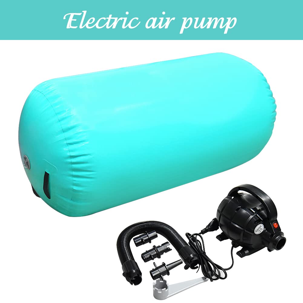 Inflatable Air Barrel Back Roller Tumbling Mat with Electric Pump - Gymnastic Equipment for Home Gym, Cheerleading & Yoga - Perfect for Stretching, Exercise & Tumbling Practice