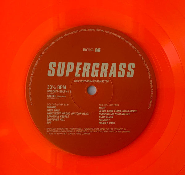 Supergrass (LP, Album, Reissue, Remastered, Orange Vinyl) – Mint Condition – Perfect for Vinyl Collectors & Music Enthusiasts