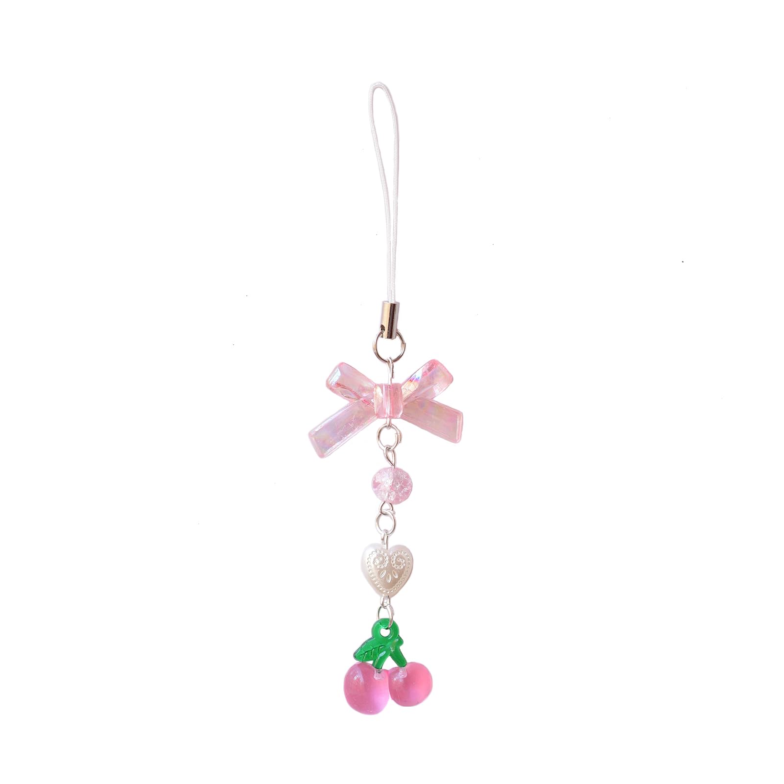 Strawberry Cherry Phone Charm - Y2K Kpop Aesthetic Cute Keychain for Phone, Bag, AirPods, Camera & More | Perfect for Kawaii Decor, Gifts & Accessories