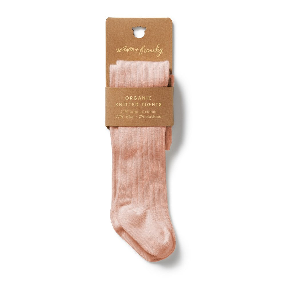 Organic Pink Ribbed Tights for Women - Soft Stretchy Comfortable Leggings - Perfect for Yoga, Workout & Everyday Wear