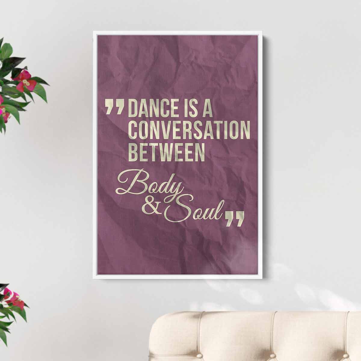 Purple Dance: Body & Soul Conversation Wall Art Canvas Print 2865 - Perfect for Living Room, Bedroom & Office Decor