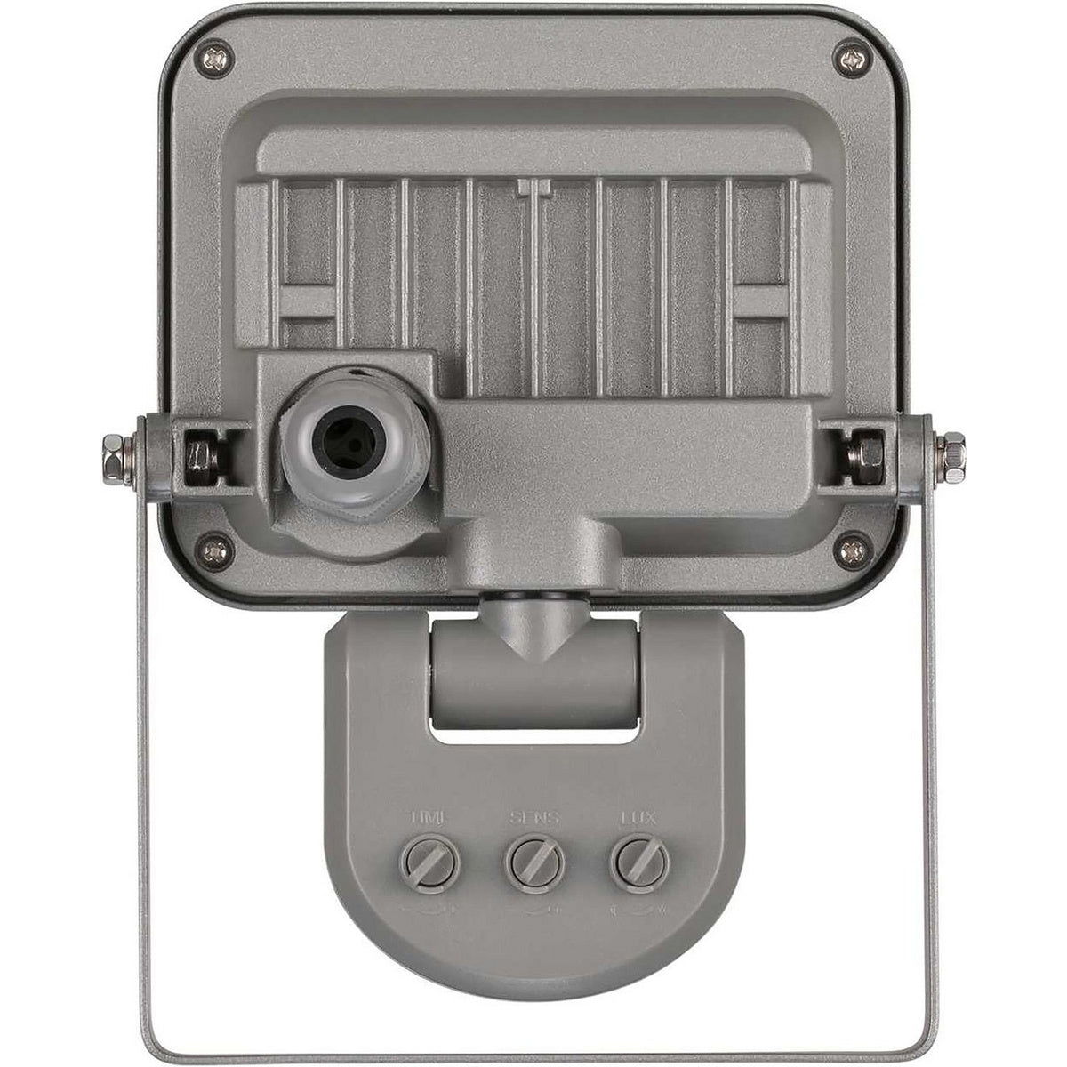 10W LED Flood Light with Motion Sensor, 900 Lumens, Gray - Outdoor Security Lighting for Driveway, Garden & Backyard