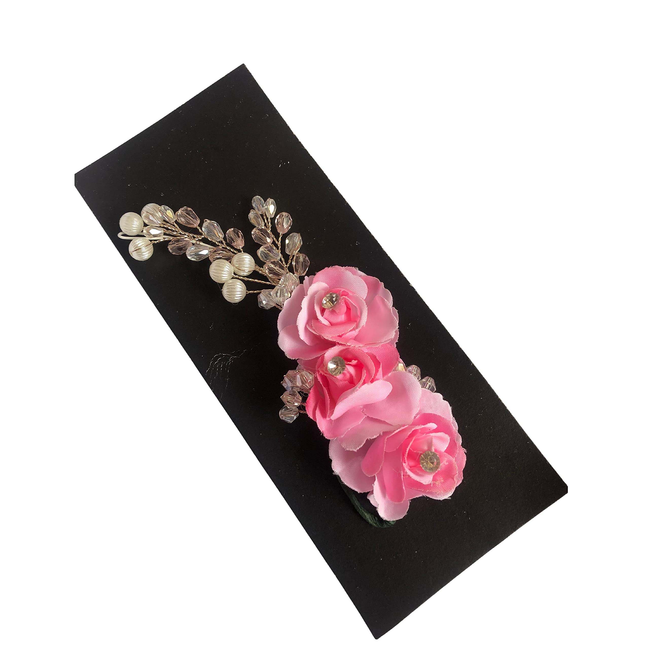 Elegant Pink Wedding Hair Accessories with Flowers - Perfect for Bridal Bouquets, Bridesmaids, and Special Occasions