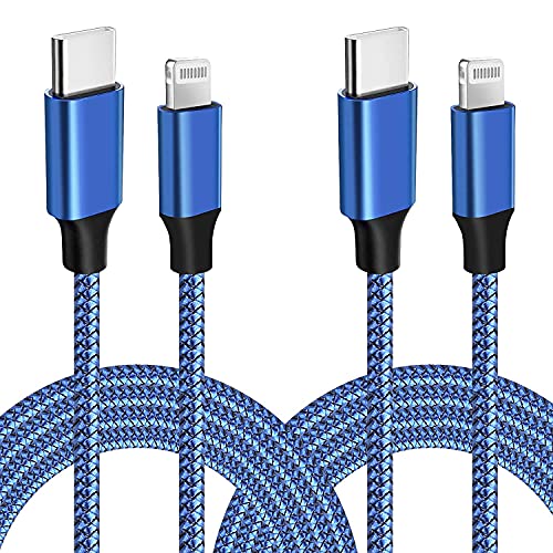 Apple MFi Certified USB C to Lightning Cable Fast Charger - 2 Pack 10FT Quick Charge Cable for iPhone 14/14 Plus/13/13 Mini/13 Pro/12/11/XS/XR & iPad/AirPods Pro - Perfect for Home, Office & Travel Charging