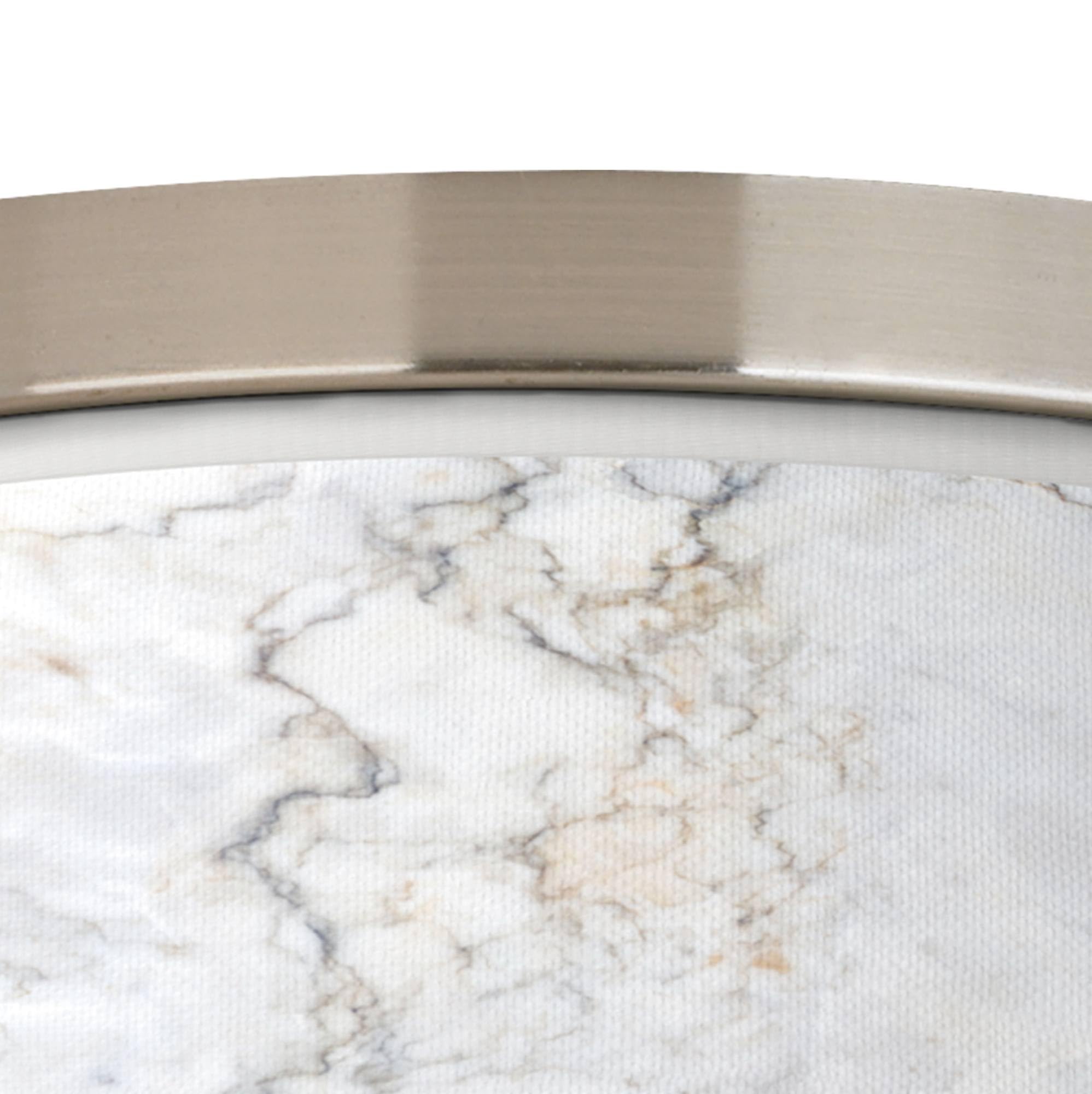 Energy Efficient Marble Glow Giclee Ceiling Light with Printed Shade - Modern LED Lighting Fixture for Bedroom, Living Room & Dining Room