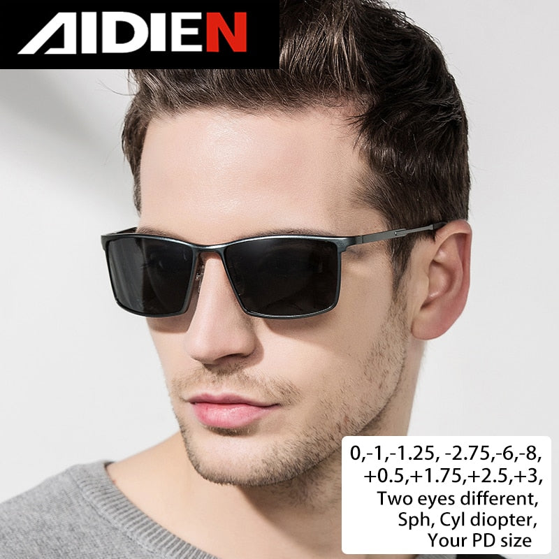 Aidien Unisex Full Rim Aluminum Magnesium Square Reading Glasses & Sunglasses B8676 - Stylish Eyewear for Reading, Outdoor Activities & Fashion Accessories
