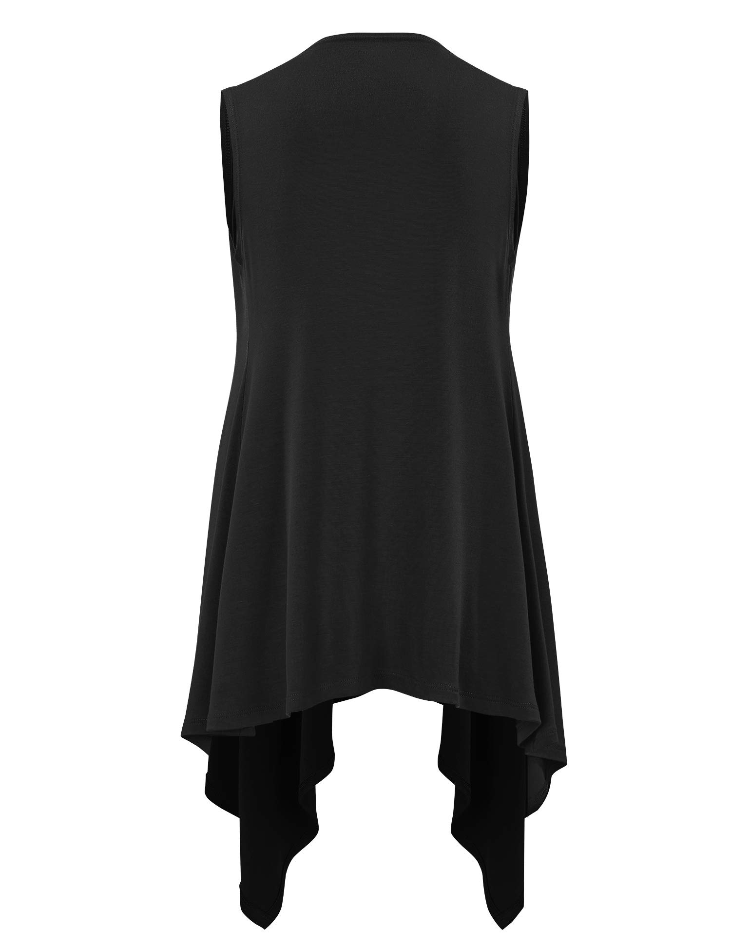 Made By Johnny Women's Lightweight Sleeveless Draped Open Cardigan - Perfect for Summer Cover-Ups, Beach Outfits & Casual Layering