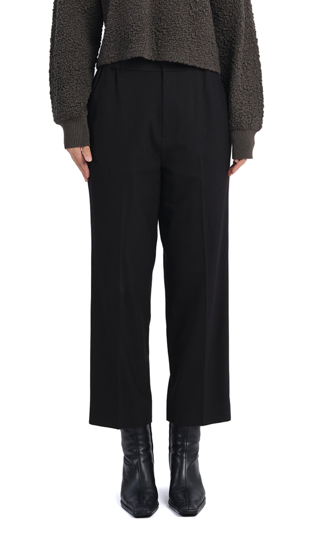 Straight Leg Trousers for Women - High Waist Office Pants, Comfortable Work Pants for Business Casual & Professional Wear