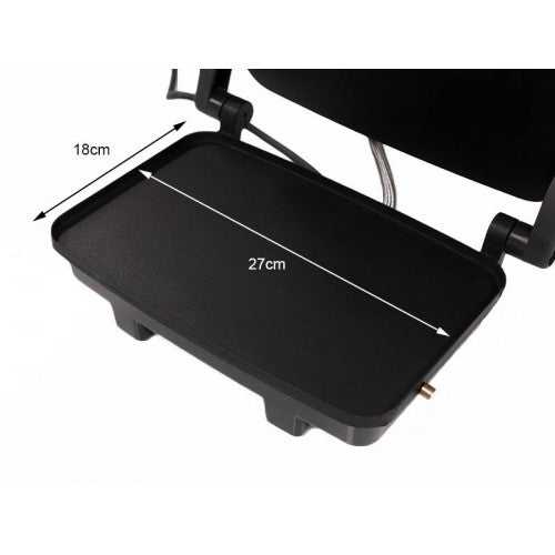 Electric Sandwich Press & Panini Maker - Stainless Steel, Non-Stick, Adjustable Temperature for Grilled Cheese, Paninis & More - Perfect for Home, Office & Camping Use