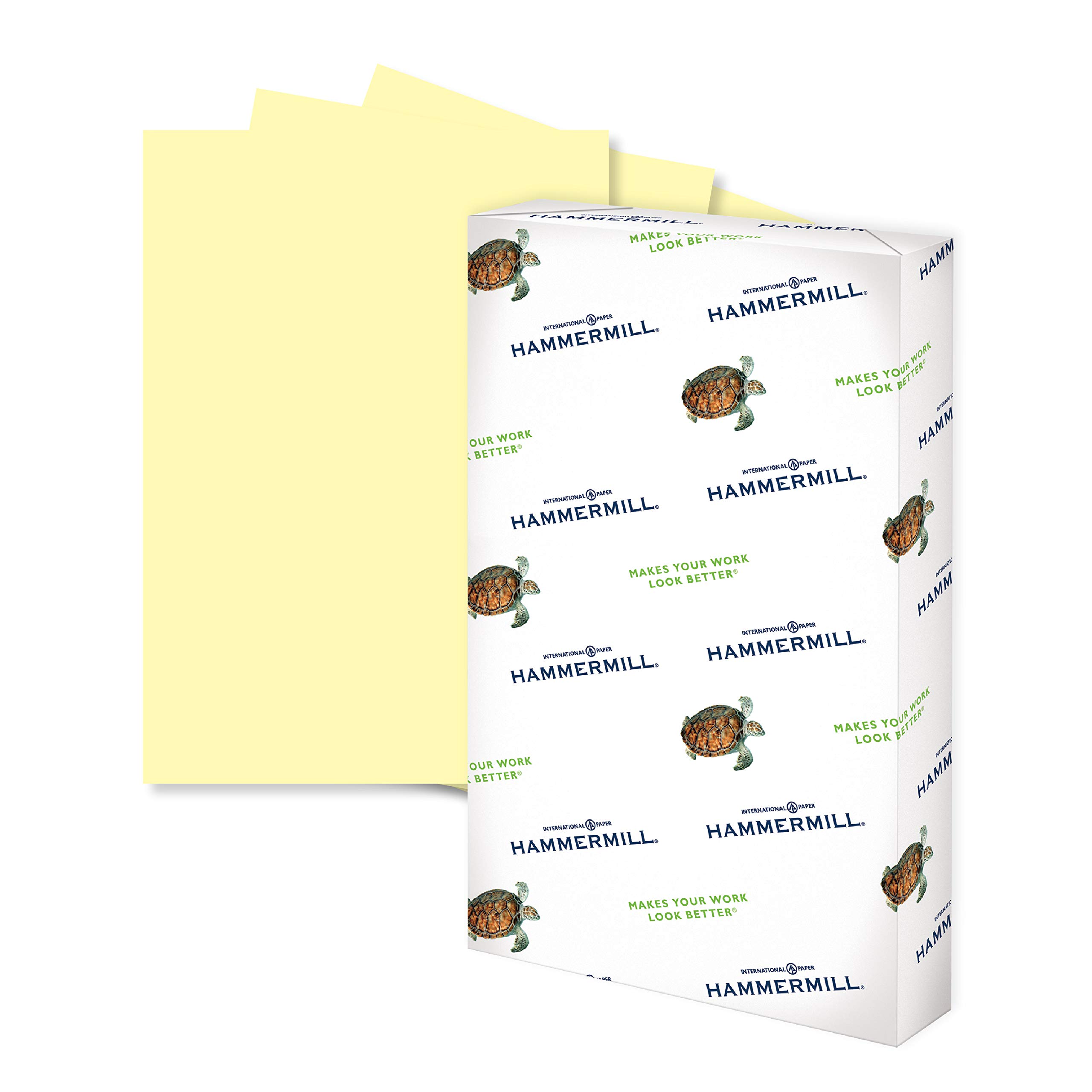 Hammermill 20 lb Canary Colored Printer Paper, 8.5 x 14 Inches - 500 Sheets/Ream, Pastel Paper for Office & School Use, Made in USA (103358R) - Perfect for Flyers, Invitations & Craft Projects