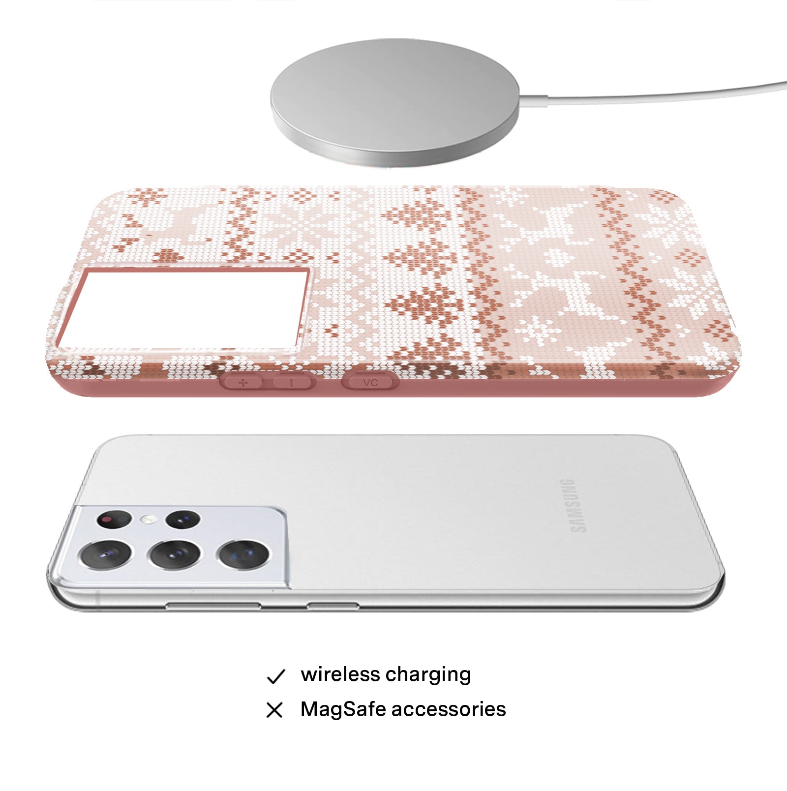 Soft & Cozy Chai Sweater Pattern Samsung Phone Case - Perfect for Fall Fashion & Everyday Protection