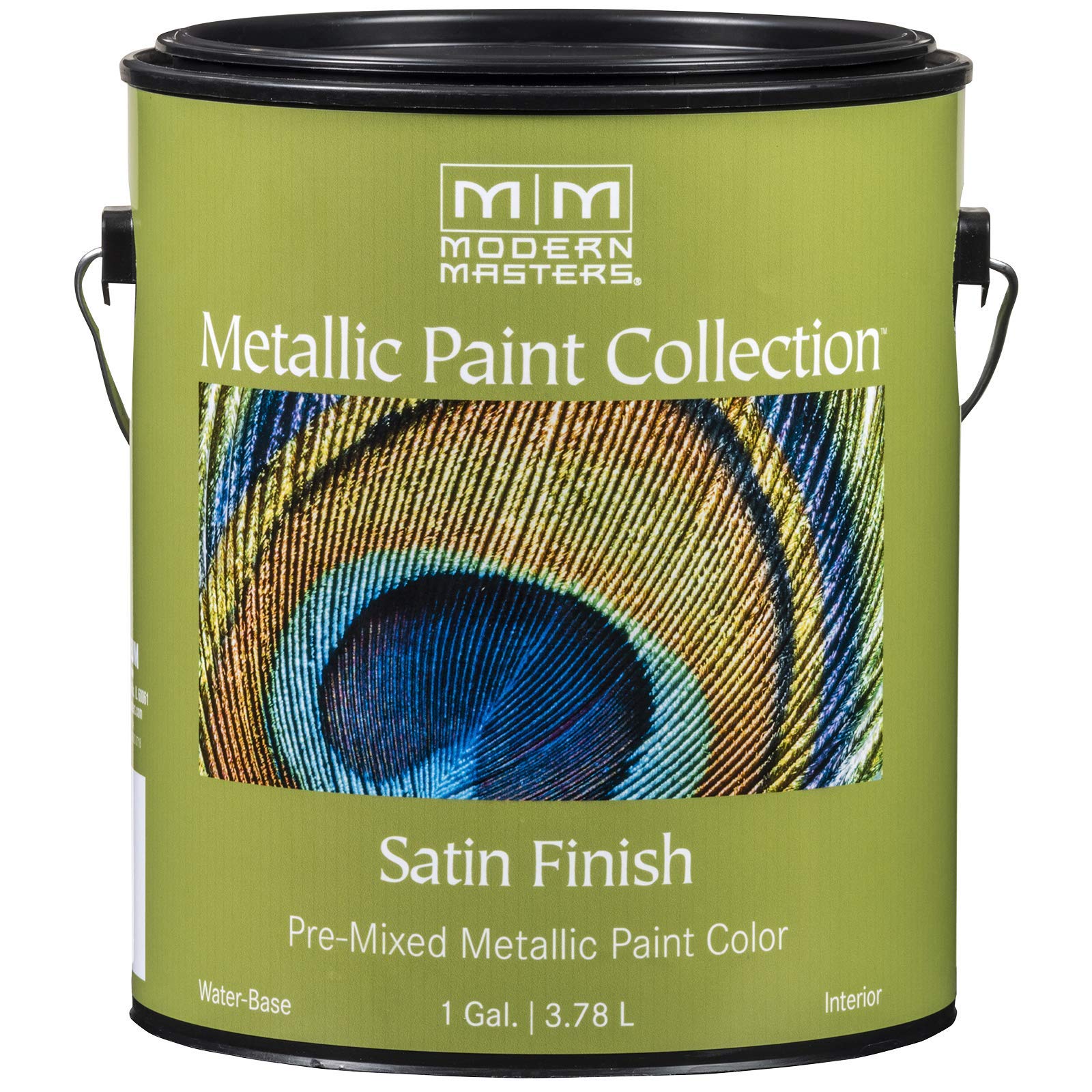 Modern Masters ME707 Snowflake 1 Gallon Satin Metallic Paint - Water-Based Decorative Finish for Walls, Furniture & DIY Crafts - Perfect for Home Decor, Accent Walls & Holiday Projects